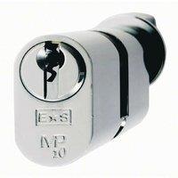 Loops 64mm Oval Cylinder & Thumbturn Lock Master Key 10 Pin Satin Chrome Door