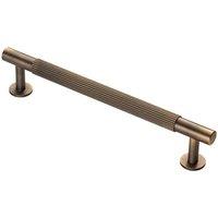 Loops Lined Bar Door Pull Handle - 190mm x 13mm - 160mm Centres - Antique Brass in Metallics