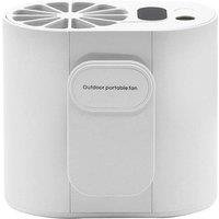 Leaper New Hanging Waist Fan Portable Night Light Rechargeable Hands-free Lazy Fan in White