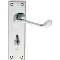 Loops PAIR Victorian Scroll Lever on Bathroom Backplate 150 x 43mm Polished Chrome