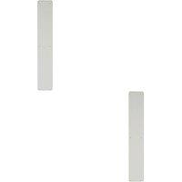 Loops 2x Plain Door Finger Plate 500 x 75mm Satin Anodised Aluminium Push Plate