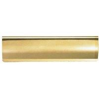 Loops Curved Letterbox Cover Interior Letter Tidy Flap 280 x 78mm Polished Brass in Metallics
