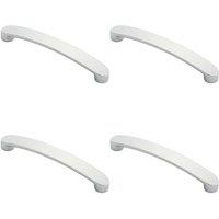 Loops 4x Flat Fronted Bow Pull Handle 140 x 12mm 128mm Fixing Centres Polished Chrome