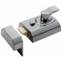 Loops Contract Rim Cylinder Nightlatch 60mm Satin Chrome Door Security Lock