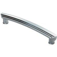 Loops Ridge Design Curved Cabinet Pull Handle 160mm Fixing Centres Polished Chrome