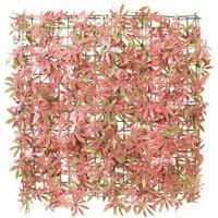 Primrose Red Acer Artificial Hedge Garden Patio Panels 50cm x 50cm in None | Size: 50 cm x 50 cm