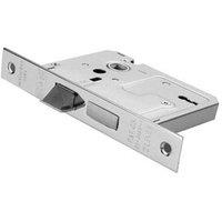 Loops 64mm 3 Lever Contract Sashlock Square Forend Nickel Plated Door Latch in Metallics