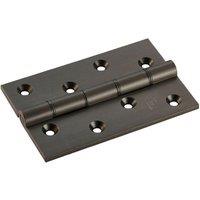 Loops PAIR 102 x 67 x 4mm Brass Washered Butt Hinge Matt Bronze Internal Door in Metallics