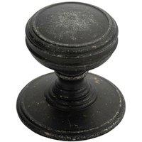 Loops Ringed Tiered Cupboard Door Knob 38mm Diameter Pewter Cabinet Handle