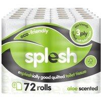Splesh Toilet Roll' Soft & Quilted, Aloe vera 72 Rolls in White