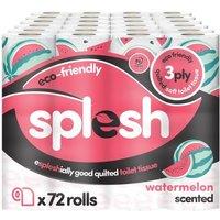 Splesh Toilet Roll' Soft & Quilted, Watermelon 72 Rolls in White