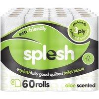 Splesh Toilet Roll' Soft & Quilted, Aloe vera 60 Rolls in White