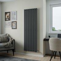 Agadon Lola Designer Panel Radiator in Dark Grey | Size: 1800mm x 372mm