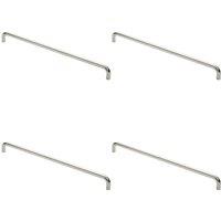 Loops 4x Round D Bar Pull Handle 619 x 19mm 600mm Fixing Centres Bright Steel in Metallics