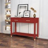 Cabinet Bits Palazzi 2 Drawer Console Table in Red