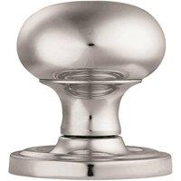 Loops PAIR Mushroom Mortice Door Knob 59mm Dia Concealed Rose Polished Chrome