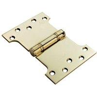 Loops PAIR 101.6 x 152 x 3.5mm Parliament Hinge Stainless Brass Internal Door in Metallics