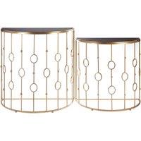 Orsina Sleek & Sturdy Art Deco Console Tables, Durable Hallway Table, Easily Maintained Modern Console Table in Gold