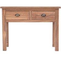 Cabinet Bits Padua Lacquered 2 Drawer Console Table Brass Cup Handle in Light Brown