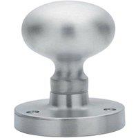 Loops PAIR Mushroom Mortice Door Knob Half Sprung 52mm Diameter Satin Chrome