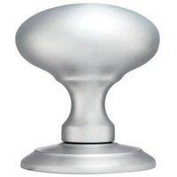Loops PAIR Large Rounded Mortice Door Knob Concealed Fix 65mm Dia Satin Chrome