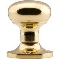 Loops PAIR Mushroom Mortice Door Knob Unsprung 52mm Diameter Polished Brass in Metallics