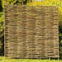 Primrose Premium Hazel Hurdle Woven Wattle Garden Fence Panel 6ft x 6ft in None