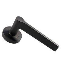 Loops PAIR Straight Rounded Handle on Round Rose Concealed Fix Matt Bronze