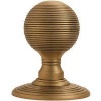 Loops PAIR Round Textured Mortice Door Knob 50mm Diameter Bronze Beehive Handle