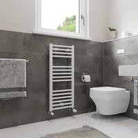 Agadon Willow Designer Towel Radiator in White | Size: 677mm x 500mm