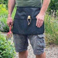 Paper High Buffalo Leather Gardening Tool Belt in Black
