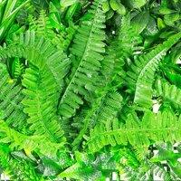 Primrose Artificial Mixed Plants Green Garden Wall Patio Hedge 2 Panels 1m x 1m in None
