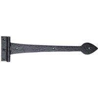 Loops PAIR 430 x 102mm Ornate T Hinge Black Antique Internal Decorative Door Hinge