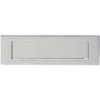Loops Inward Opening Letterbox Plate 325mm Fixing Centres 358 x 113mm Polished Chrome
