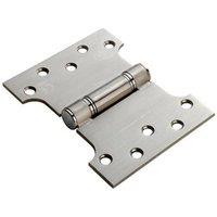 Loops PAIR 101.6 x 127 x 3mm Parliament Hinge Satin Stainless Steel Internal Door in Metallics