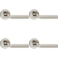 Loops 4x PAIR Sectional Round Bar with Mitred Corner Concealed Fix Dual Nickel in Metallics