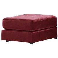 Furnishings For Less UK Ella Plush Velvet Foam Filled Footstool Sofa Accessory in Red