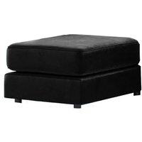 Furnishings For Less UK Ella Plush Velvet Foam Filled Footstool Sofa Accessory in Black