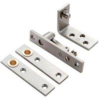 Loops Standard Thrust Bearing Pivot Set Max Load 80kg Double Action Satin Steel in Metallics