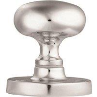 Loops PAIR Mushroom Mortice Door Knob 59mm Dia Concealed Rose Polished Chrome