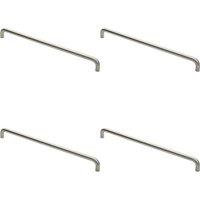 Loops 4x Round D Bar Pull Handle 22mm Dia 600mm Fixing Centres Satin Stainless Steel in Metallics
