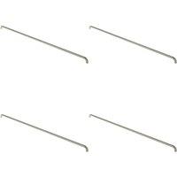 Loops 4x Round D Bar Pull Handle 1830 x 30mm 1800mm Fixing Centres Satin Steel in Metallics