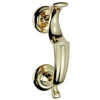 Loops Heavyweight Doctors Door Knocker 121mm Fixing Centres Stainless Brass in Metallics