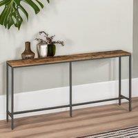Pirlo Plush 180CM Wide Narrow & Slim Console Table For Hallway in Brown