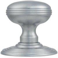 Loops PAIR Textured Mortice Door Knob 70mm Diameter Concealed Rose Satin Chrome