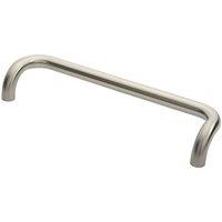Loops Cranked Pull Handle 480 x 30mm 450m Fixing Centres Satin Stainless Steel in Metallics