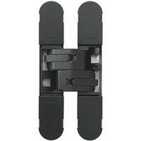 Loops 130 x 30mm Concealed Heavy Duty Hinge Fits Unrebated Doors Matt Black