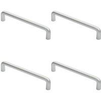 Loops 4x Rounded D Shaped Bar Handle 300 x 22mm Diameter Satin Anodised Aluminium