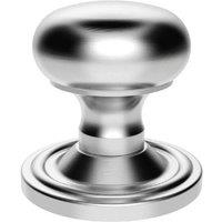 Loops PAIR Mushroom Mortice Door Knob 59mm Dia Concealed Rose Satin Chrome