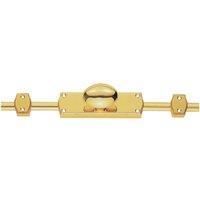 Loops Oval Knobbed Espagnolette Set 118 x 24.5mm Fixing Centres Polished Brass in Metallics